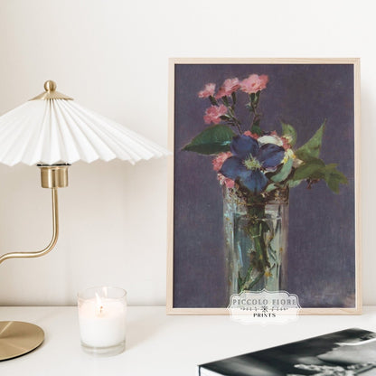 Crystal Vase of Flowers | P473 - Single Art Prints - Piccolo Fiore Prints