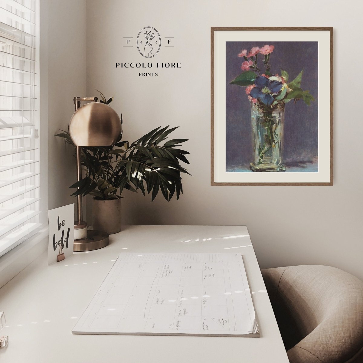 Crystal Vase of Flowers | P473 - Single Art Prints - Piccolo Fiore Prints