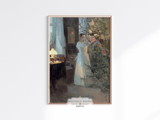 Decorating the Tree | P407 - Single Art Prints - Piccolo Fiore Prints