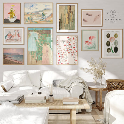 Eclectic Pastel Pink | Gallery Wall Set | 10 Prints | M10 - 1 - Gallery Wall Set - Piccolo Fiore Prints