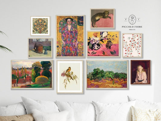 Eclectic Pink and Mustard | Gallery Wall Set | 10 Prints | S10 - 10 - Gallery Wall Set - Piccolo Fiore Prints