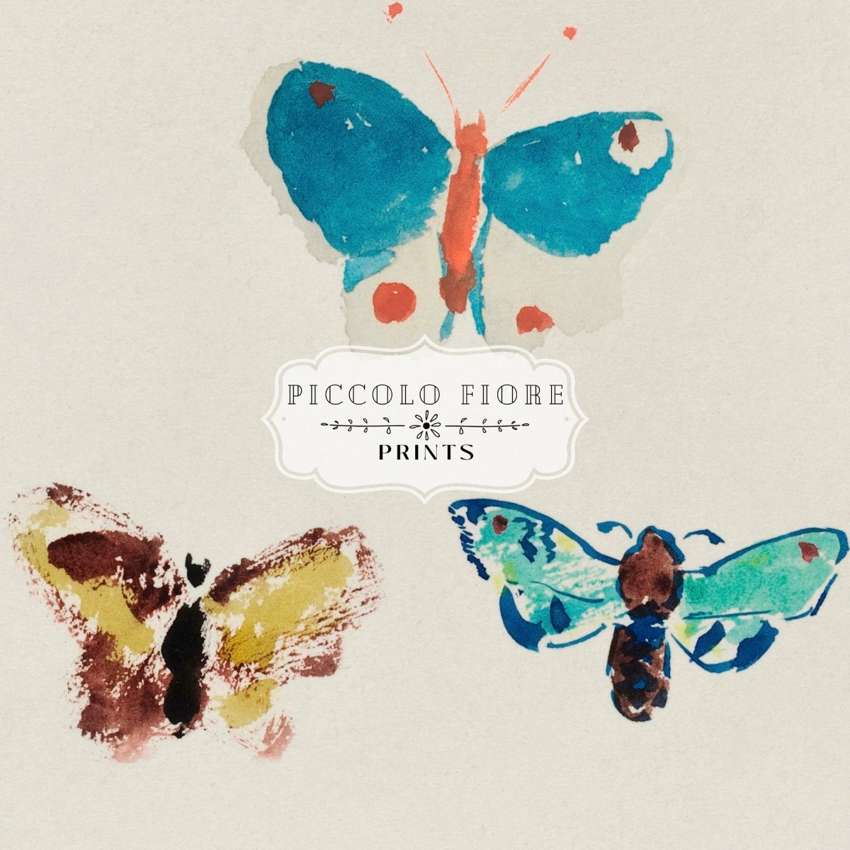 Five Butterflies | P33 - Single Art Prints - Piccolo Fiore Prints