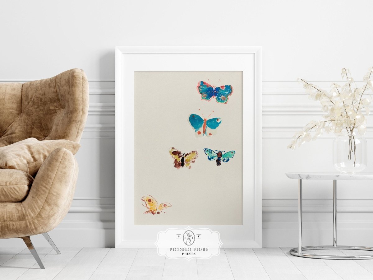 Five Butterflies | P33 - Single Art Prints - Piccolo Fiore Prints