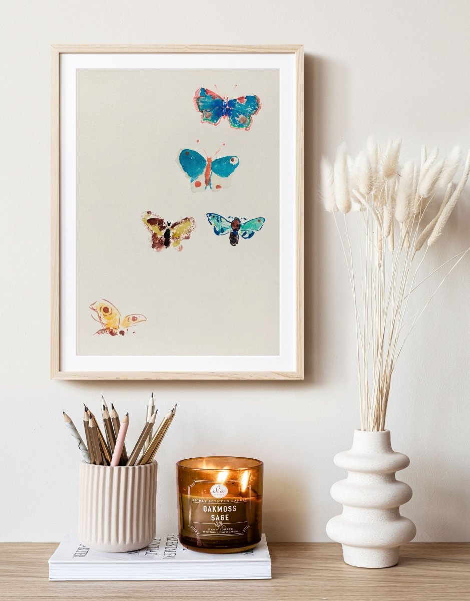 Five Butterflies | P33 - Single Art Prints - Piccolo Fiore Prints