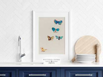Five Butterflies | P33 - Single Art Prints - Piccolo Fiore Prints