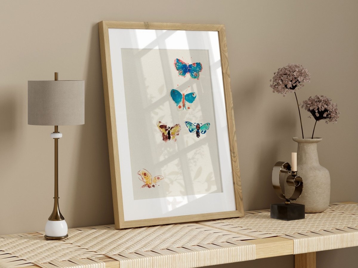 Five Butterflies | P33 - Single Art Prints - Piccolo Fiore Prints