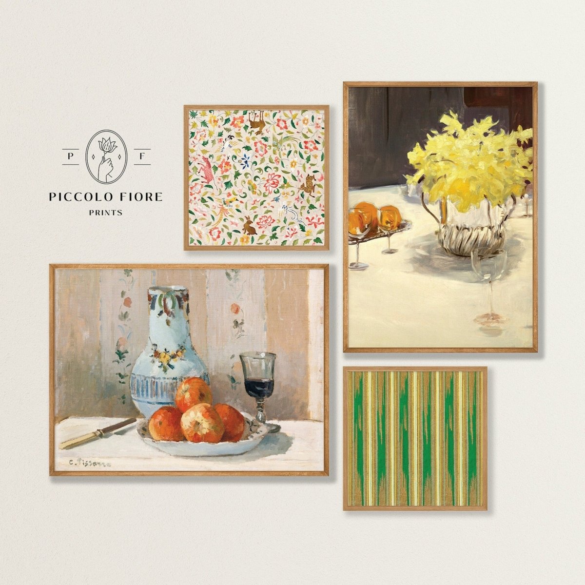 Fruit, Flowers and Stripes | Gallery Wall Set | 4 Prints | S7 - 3.4 - Gallery Wall Set - Piccolo Fiore Prints