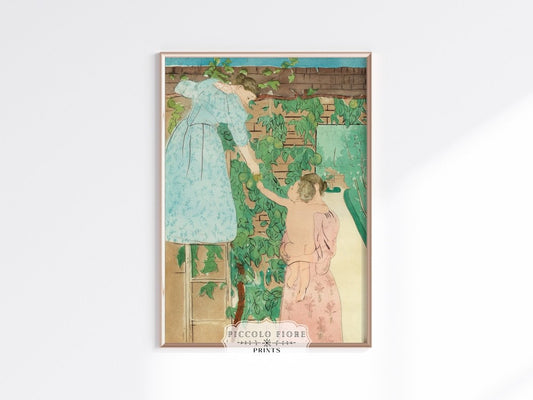 Gathering Fruit | P148 - Single Art Prints - Piccolo Fiore Prints