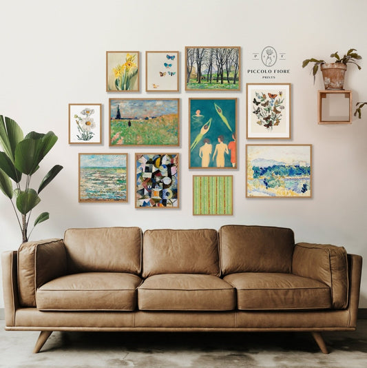 Green Eclectic | Gallery Wall Set | 11 Prints | M11 - 1 - Gallery Wall Set - Piccolo Fiore Prints