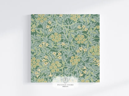 Green Jasmine | William Morris | P197 - Single Square Art Prints - Piccolo Fiore Prints