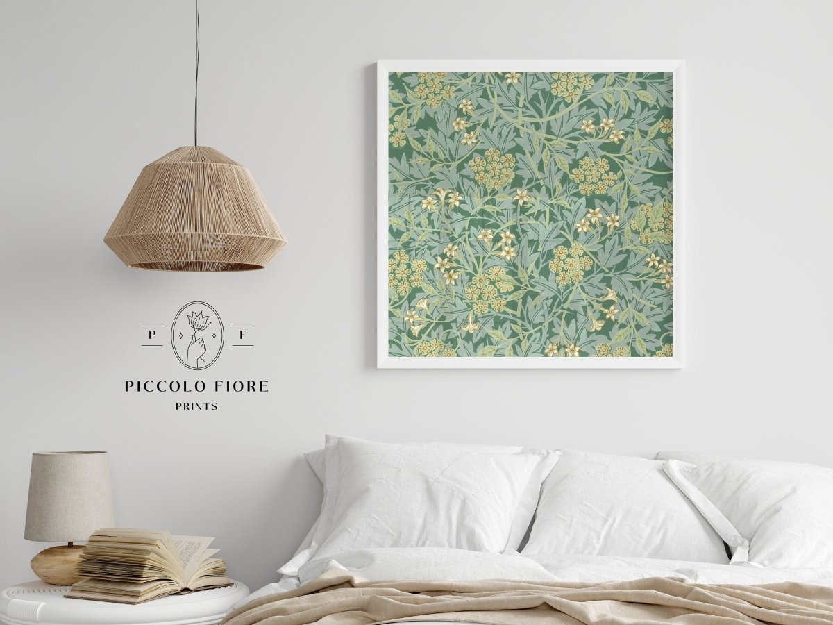 Green Jasmine | William Morris | P197 - Single Square Art Prints - Piccolo Fiore Prints
