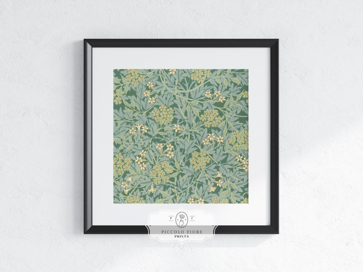 Green Jasmine | William Morris | P197 - Single Square Art Prints - Piccolo Fiore Prints