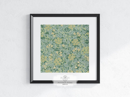 Green Jasmine | William Morris | P197 - Single Square Art Prints - Piccolo Fiore Prints