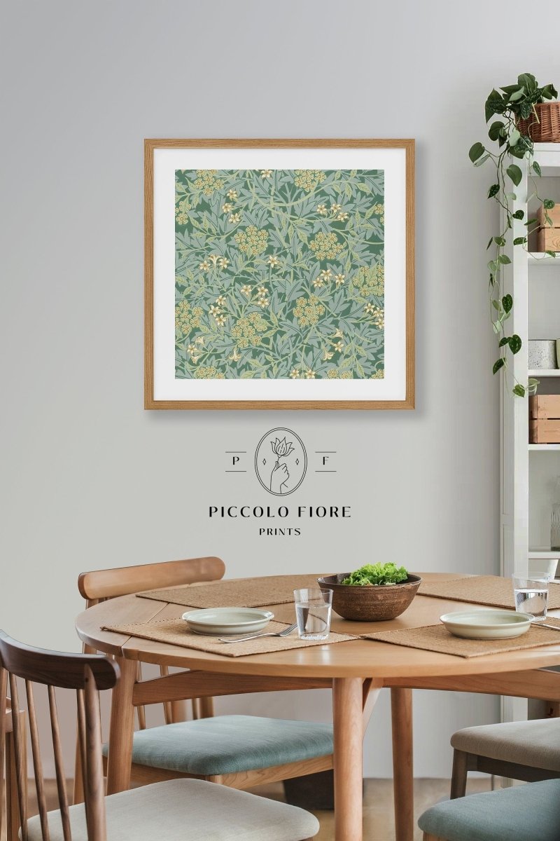 Green Jasmine | William Morris | P197 - Single Square Art Prints - Piccolo Fiore Prints