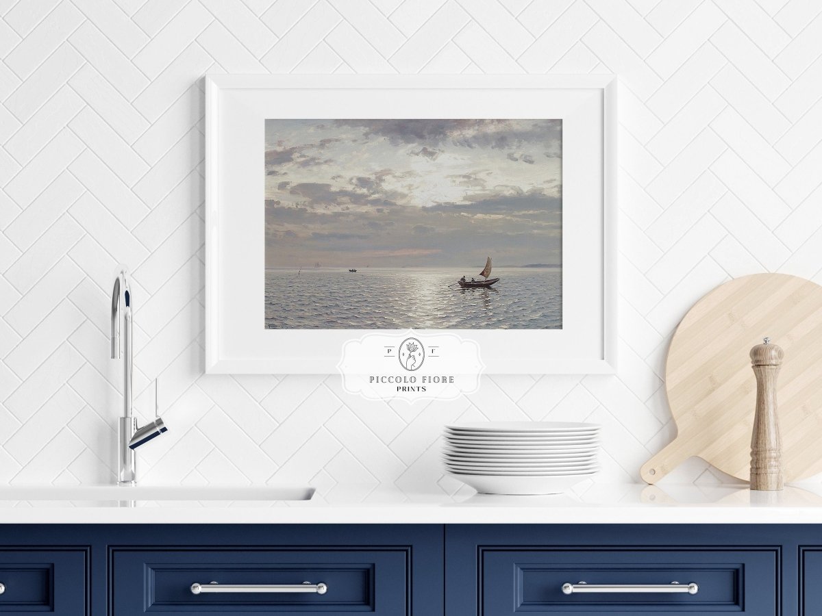 Grey Coastal Floral | Gallery Wall Set | 5 Prints | M5 - 3 - Gallery Wall Set - Piccolo Fiore Prints
