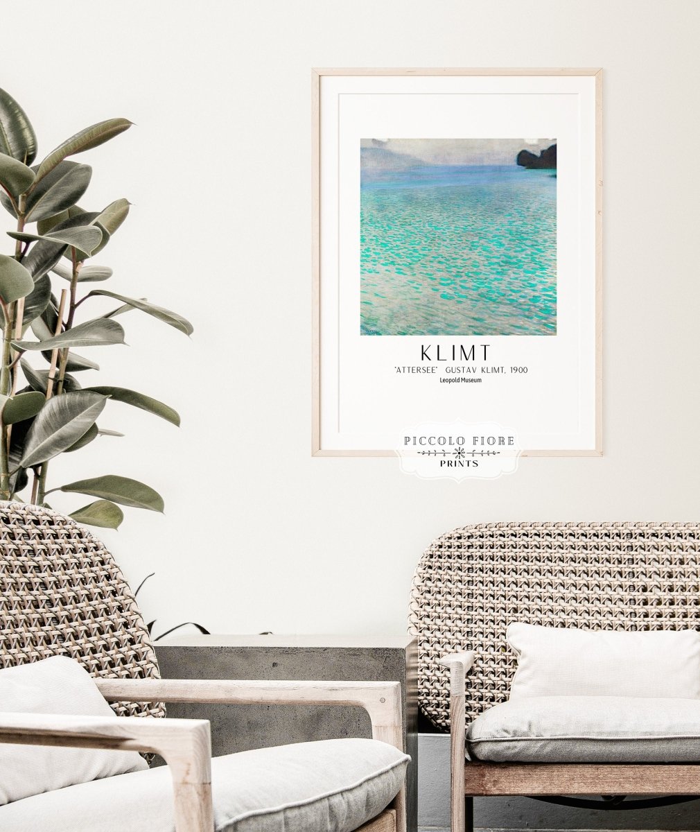 Gustav Klimt Attersee Exhibition Print | P3 - Single Art Prints - Piccolo Fiore Prints