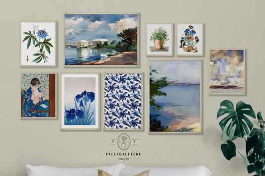 Blue Beach House | Gallery Wall Set | 9 Prints | S9-6