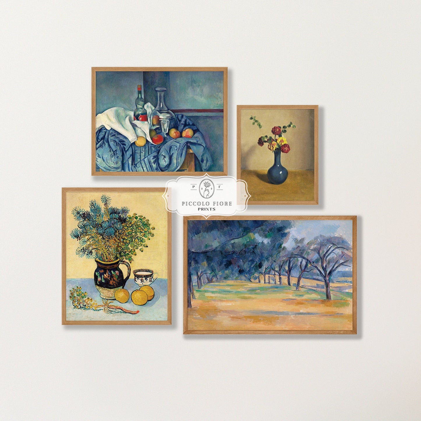 Rustic Blue and Yellow | Gallery Wall Set | 4 Prints | S10-9.1