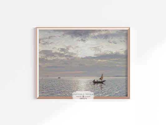 Grey Sailing Boat Seascape | P427