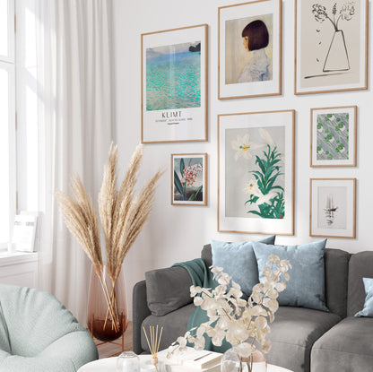 Grey, Green and Turquoise | Gallery Wall Set | 7 Prints | M7-6