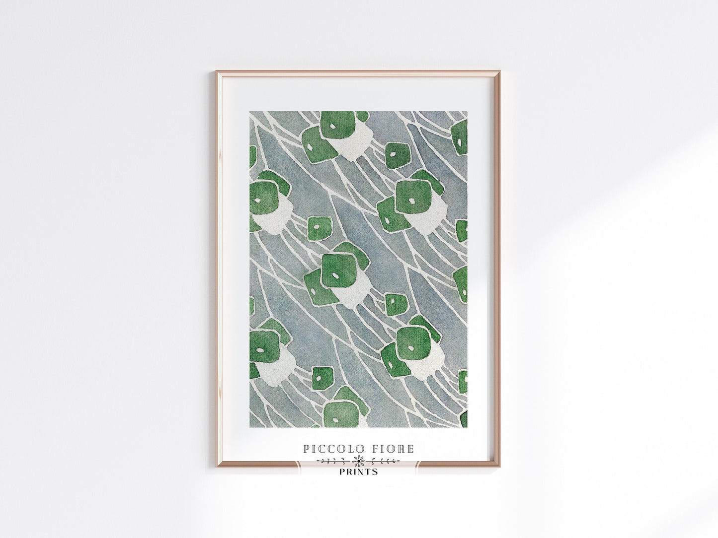 Grey, Green and Turquoise | Gallery Wall Set | 7 Prints | M7-6