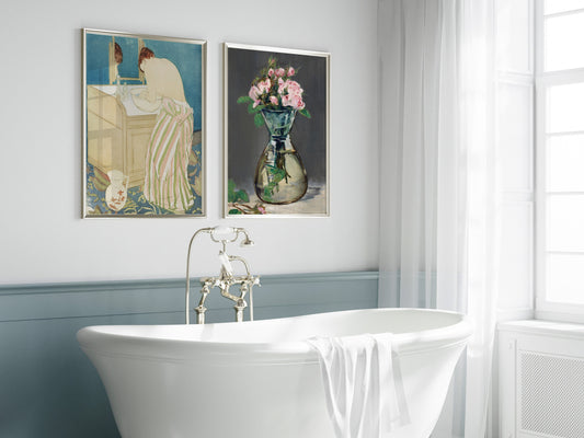 Bathing and Flowers | Gallery Wall Set | 2 Prints | S8-1.2
