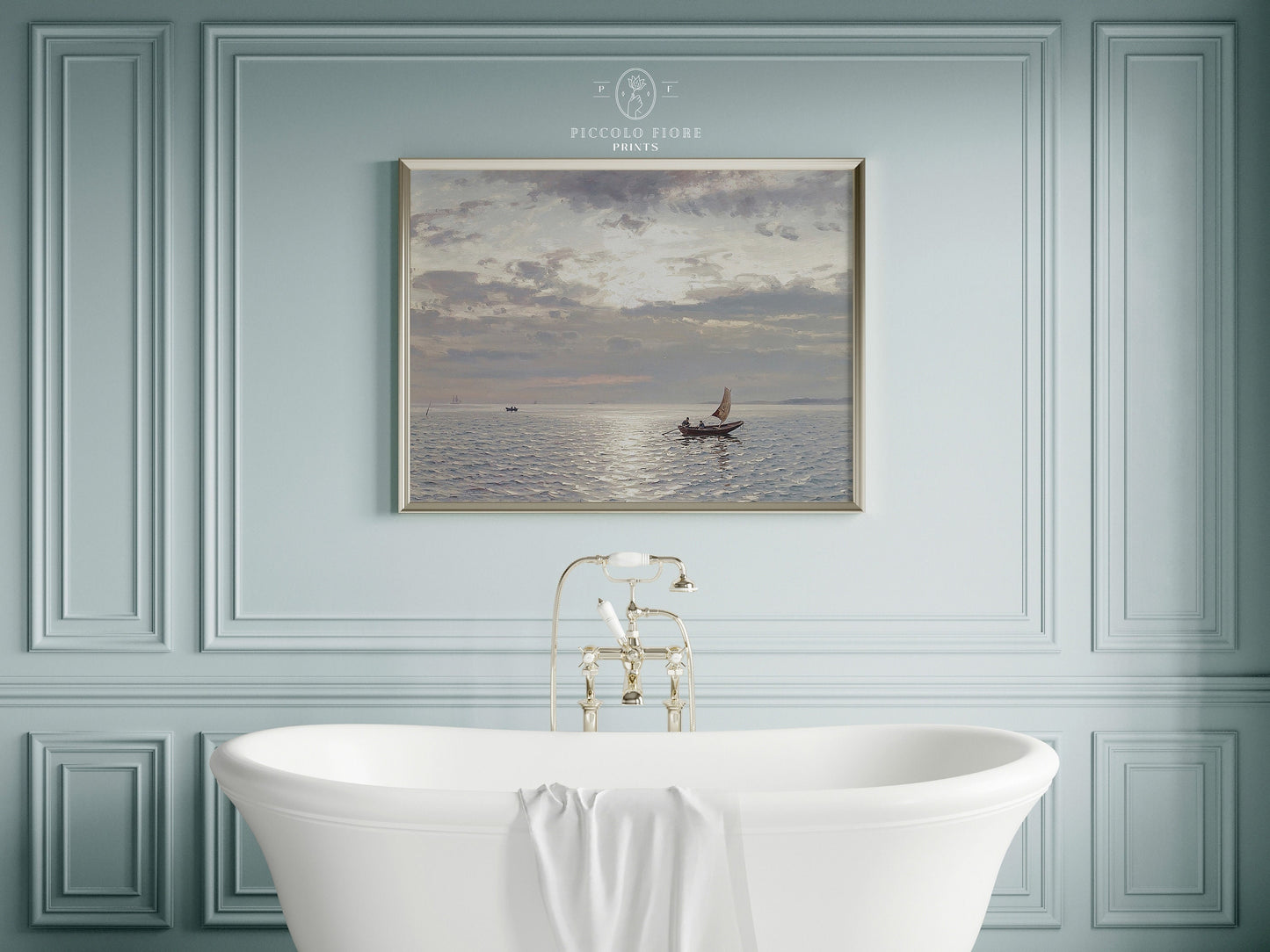 Grey Sailing Boat Seascape | P427