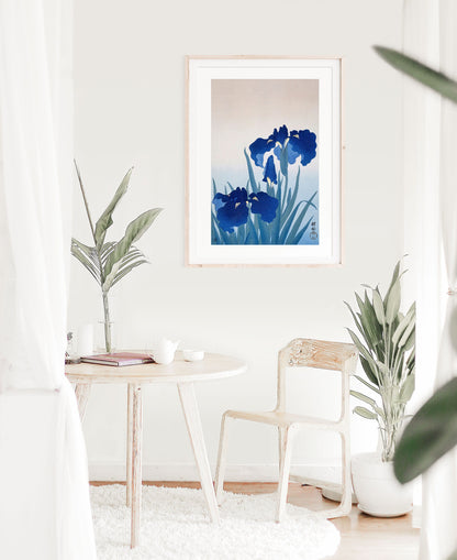 Blue Iris | Vintage Japanese Art | P156