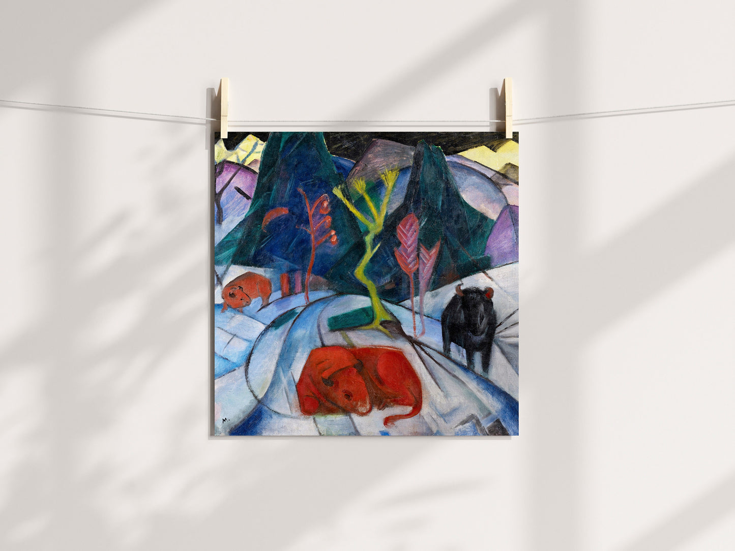 Bison in Winter Oil Painting | P489