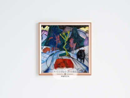 Bison in Winter Oil Painting | P489