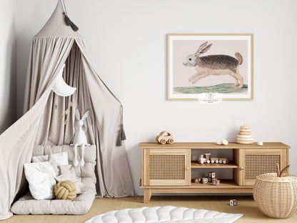Jumping Hare | P789 - Single Art Prints - Piccolo Fiore Prints