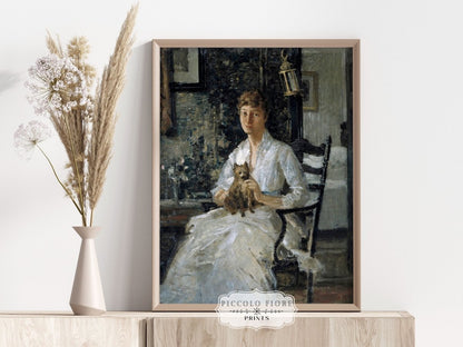 Lady with a Dog | P343 - Single Art Prints - Piccolo Fiore Prints