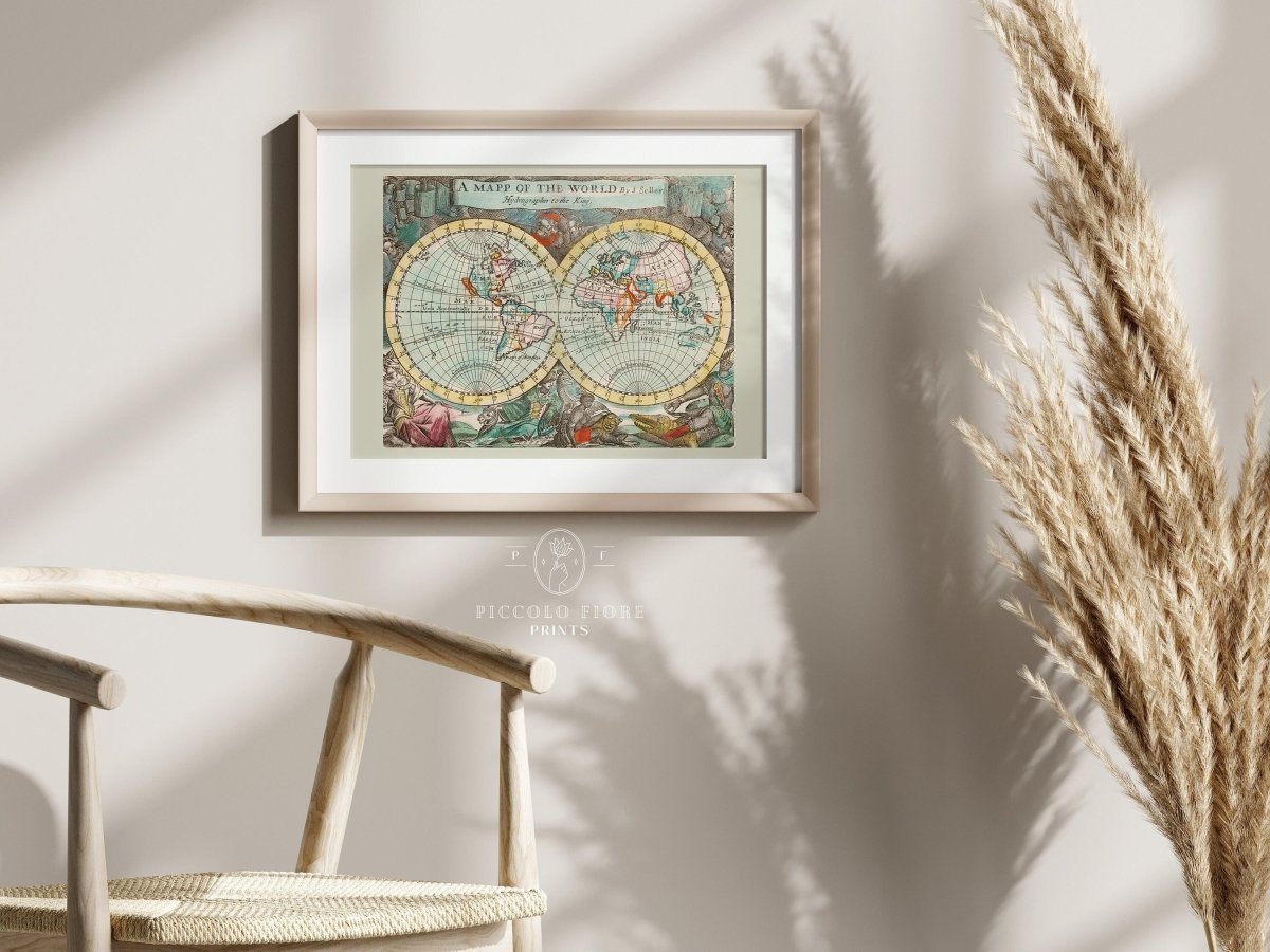 Map of the World | P360 - Single Art Prints - Piccolo Fiore Prints