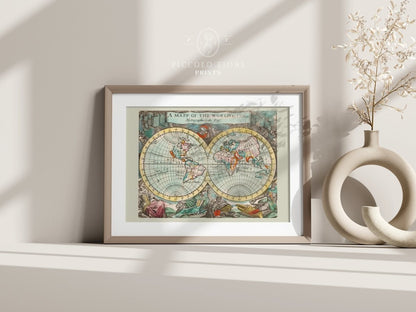 Map of the World | P360 - Single Art Prints - Piccolo Fiore Prints