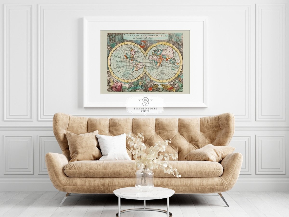 Map of the World | P360 - Single Art Prints - Piccolo Fiore Prints