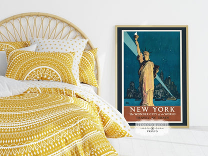New York Travel By Train | P695 - Single Art Prints - Piccolo Fiore Prints