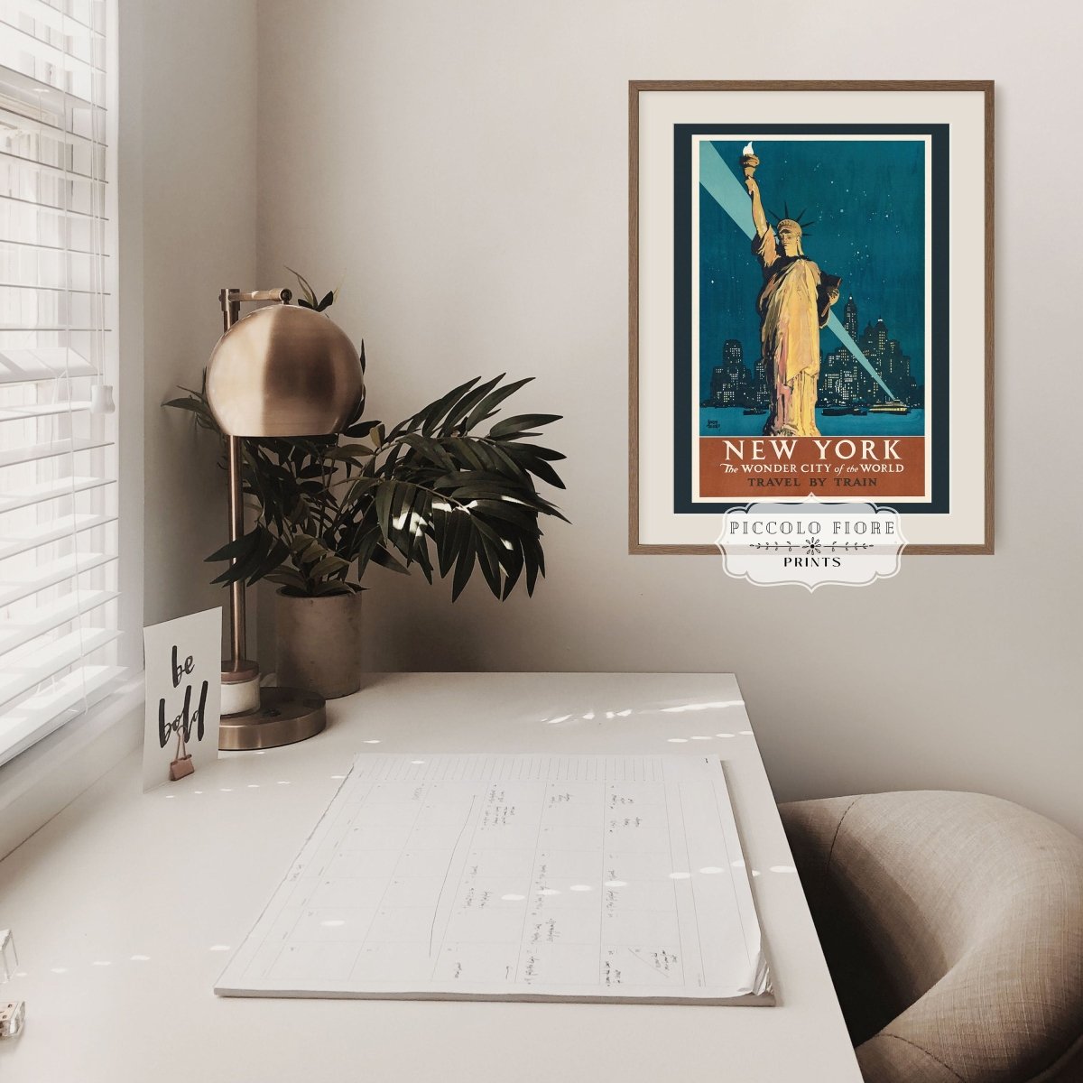 New York Travel By Train | P695 - Single Art Prints - Piccolo Fiore Prints