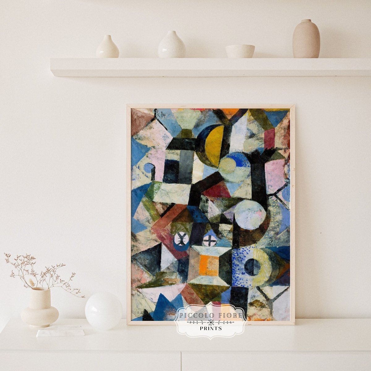 Paul Klee | Composition with the Yellow Half - moon and the Y | P37 - Single Art Prints - Piccolo Fiore Prints