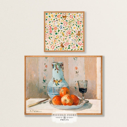 Peach and Cream Floral Still Life | Gallery Wall Set | 2 Prints | S7 - 3.2 - Gallery Wall Set - Piccolo Fiore Prints