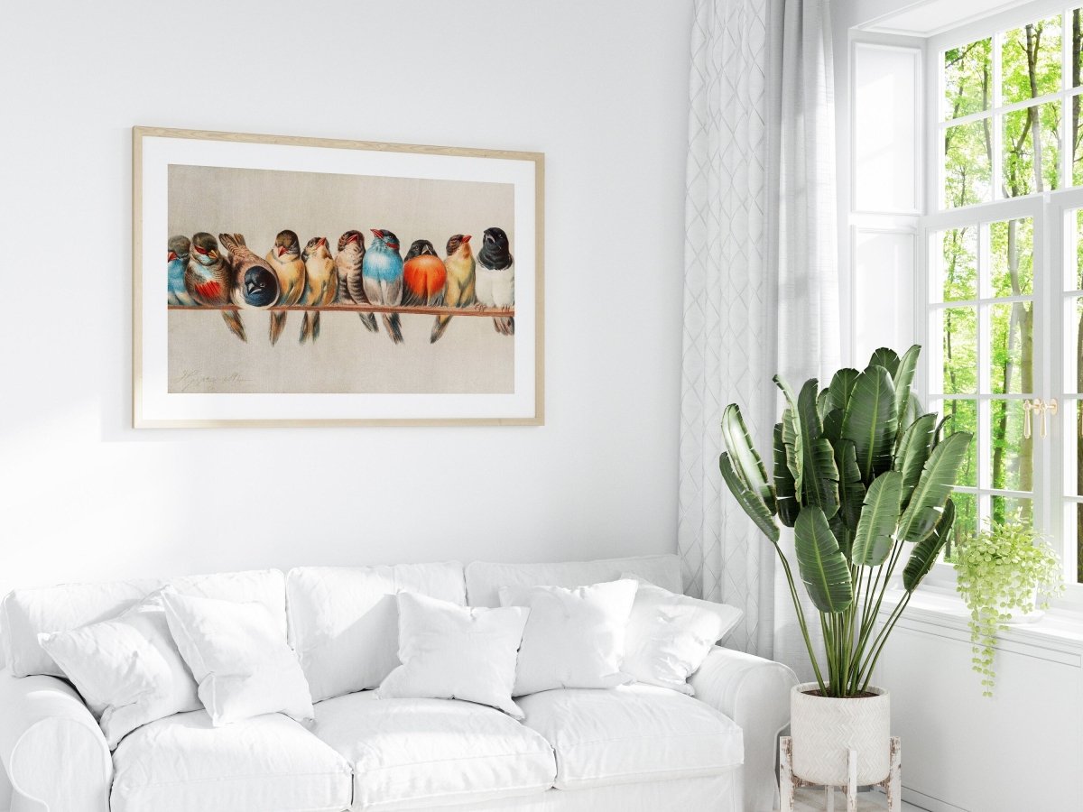 Perch of Small Birds | P30.1 - Single Art Prints - Piccolo Fiore Prints