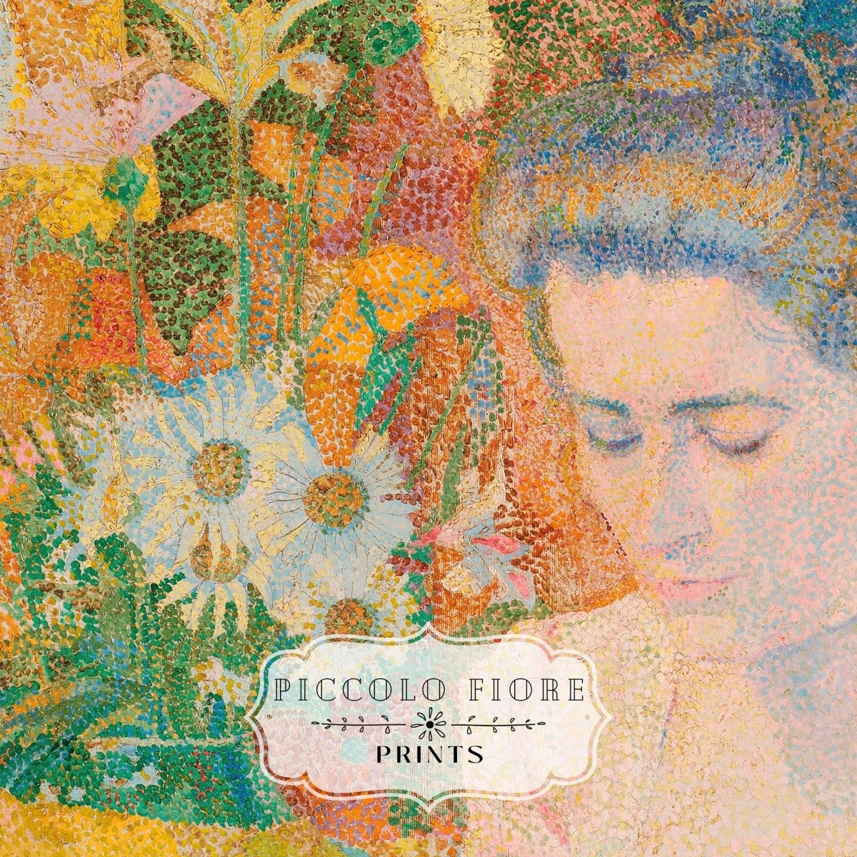 Pointillism Portrait | P150 - Single Art Prints - Piccolo Fiore Prints