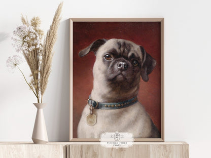 Pug | P437 - Single Art Prints - Piccolo Fiore Prints