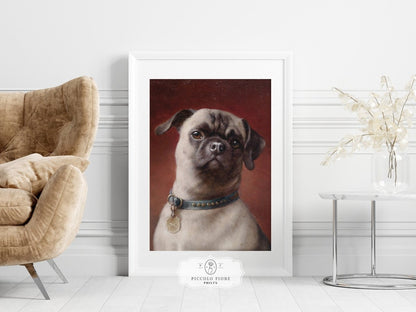 Pug | P437 - Single Art Prints - Piccolo Fiore Prints
