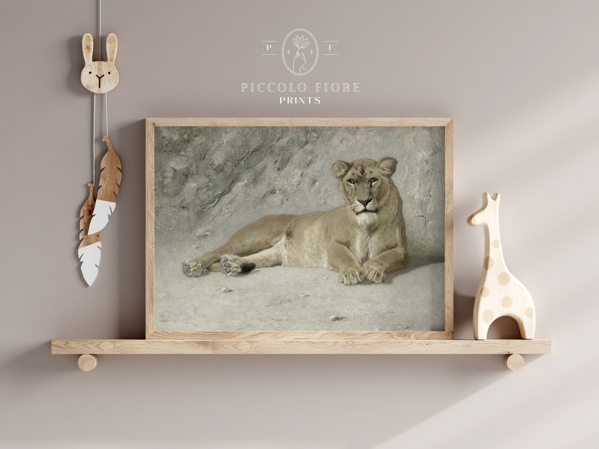 Resting Lioness | P643 - Single Art Prints - Piccolo Fiore Prints