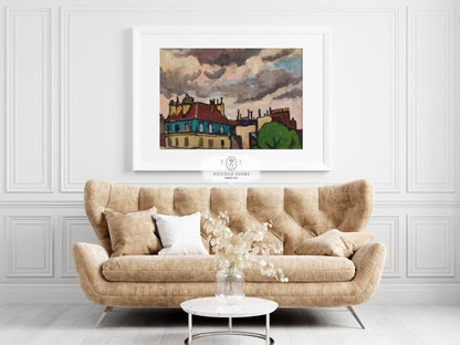 Rooftops and Clouds, Paris | P499 - Single Art Prints - Piccolo Fiore Prints