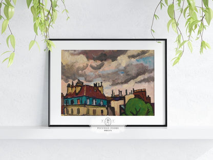 Rooftops and Clouds, Paris | P499 - Single Art Prints - Piccolo Fiore Prints