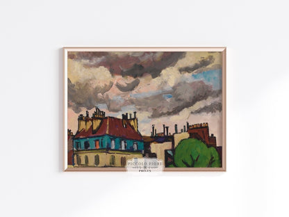 Rooftops and Clouds, Paris | P499 - Single Art Prints - Piccolo Fiore Prints