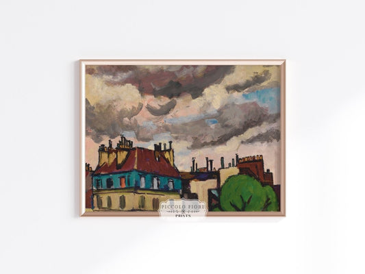 Rooftops and Clouds, Paris | P499 - Single Art Prints - Piccolo Fiore Prints