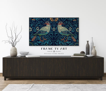 Samsung Frame TV Art | William Morris Birds | TV26 - Frame TV Art - Piccolo Fiore Prints