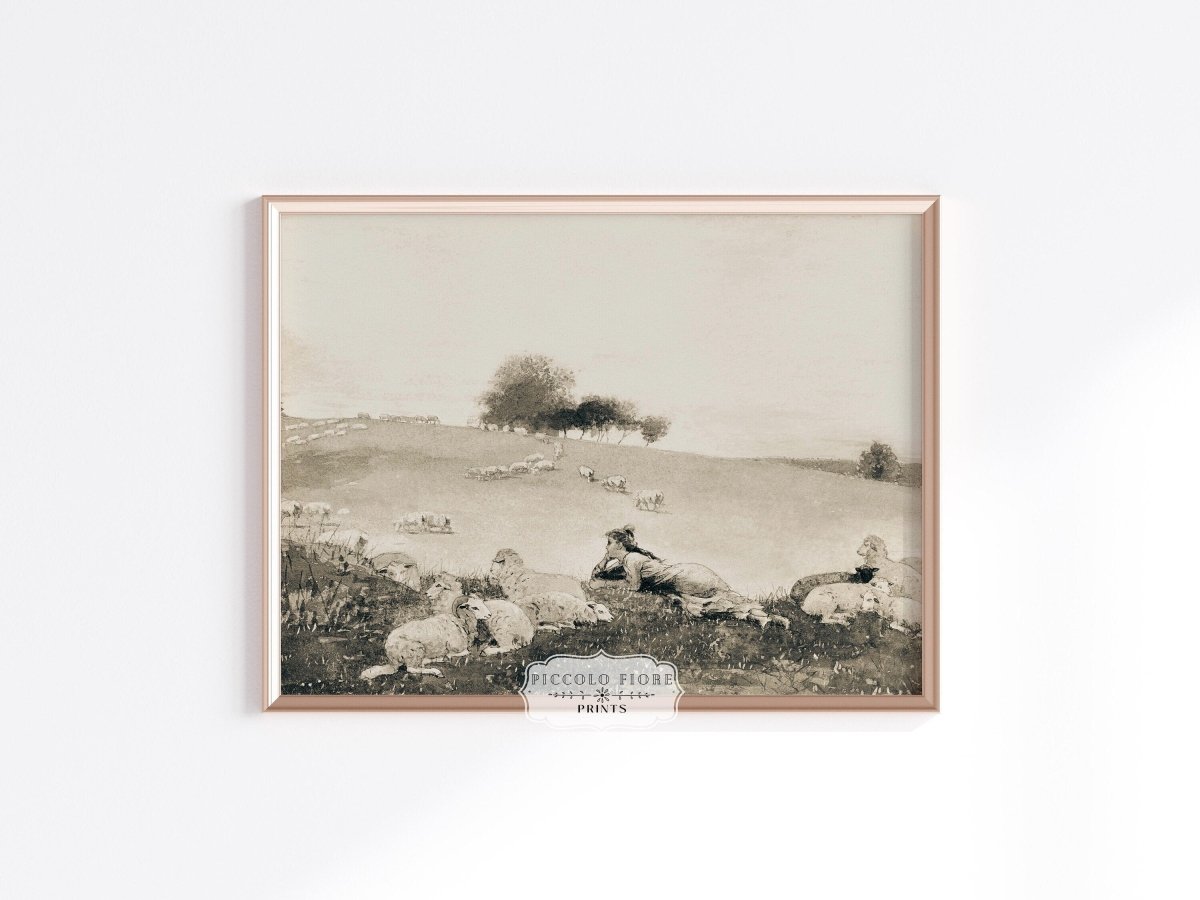 Shepherdess | P397 - Single Art Prints - Piccolo Fiore Prints